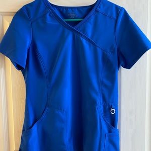 Cherokee Infinity Royal Blue scrub top small